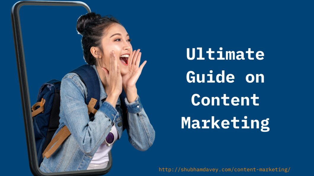 A featured image on shubhamdavey.com talking about content marketing for startups