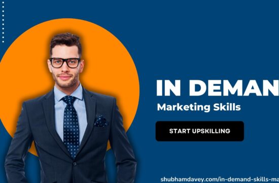 A featured image on shubhamdavey.com talking about best marketing skills for 2023