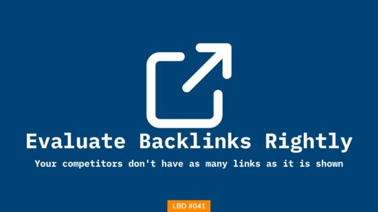 A featured image on shubhamdavey.com under Letters Bydavey issue #041 talking about evaluating backlinks of competitors that actually make any impact.
