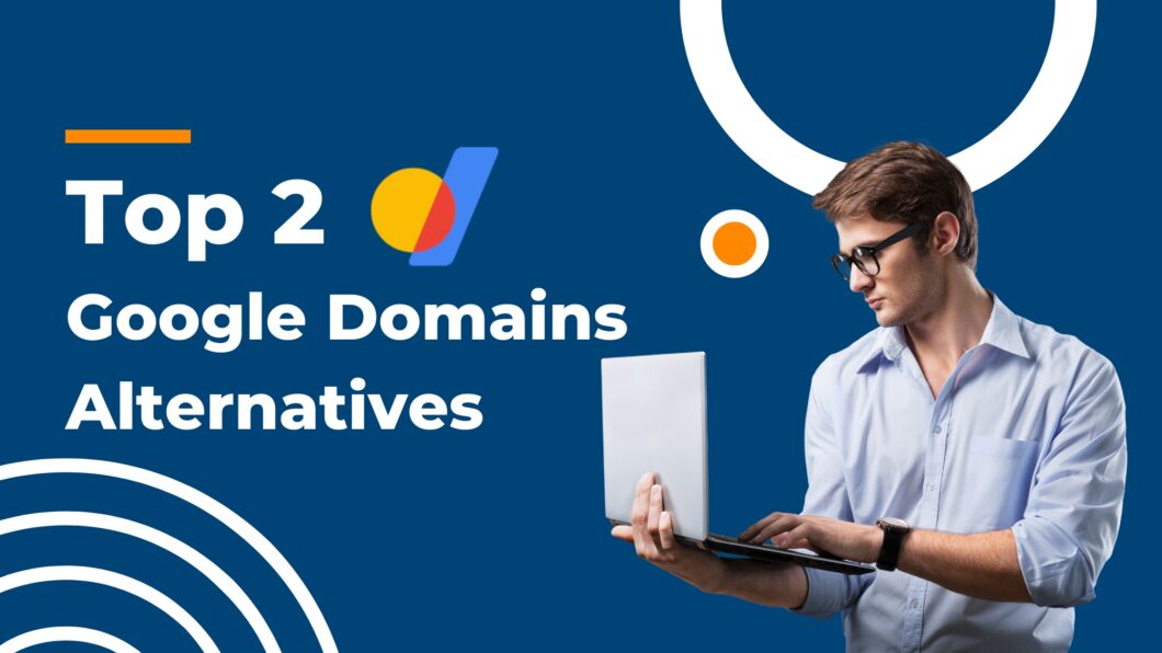A featured image on shubhamdavey.com comparing top 2 Google domains alternatives