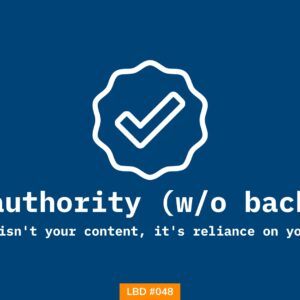 Featured image on Letters Bydavey. This post talks about building authority without backlinks