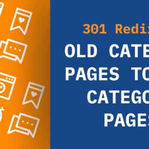 A featured image on shubhamdavey.com for a guide on redirecting old category pages to new category pages