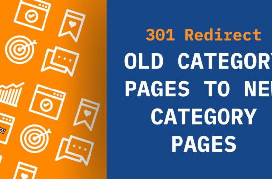 A featured image on shubhamdavey.com for a guide on redirecting old category pages to new category pages