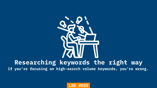 a featured image on shubhamdavey.com for a post on conducting keyword research the right way