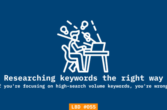 a featured image on shubhamdavey.com for a post on conducting keyword research the right way