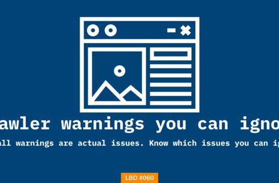 A featured image on shubhamdavey.com on crawling related warnings you can safely ignore