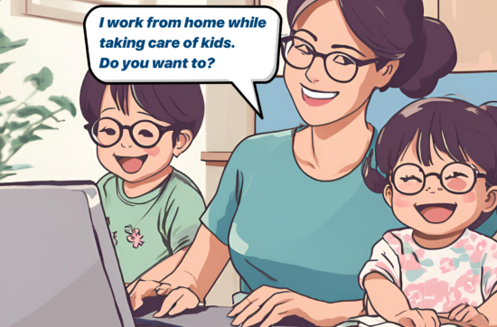 A featured image on Make money online for stay at home mums