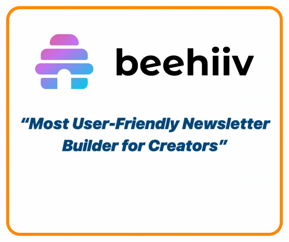 Beehiiv, most user-friendly newsletter builder for creators.